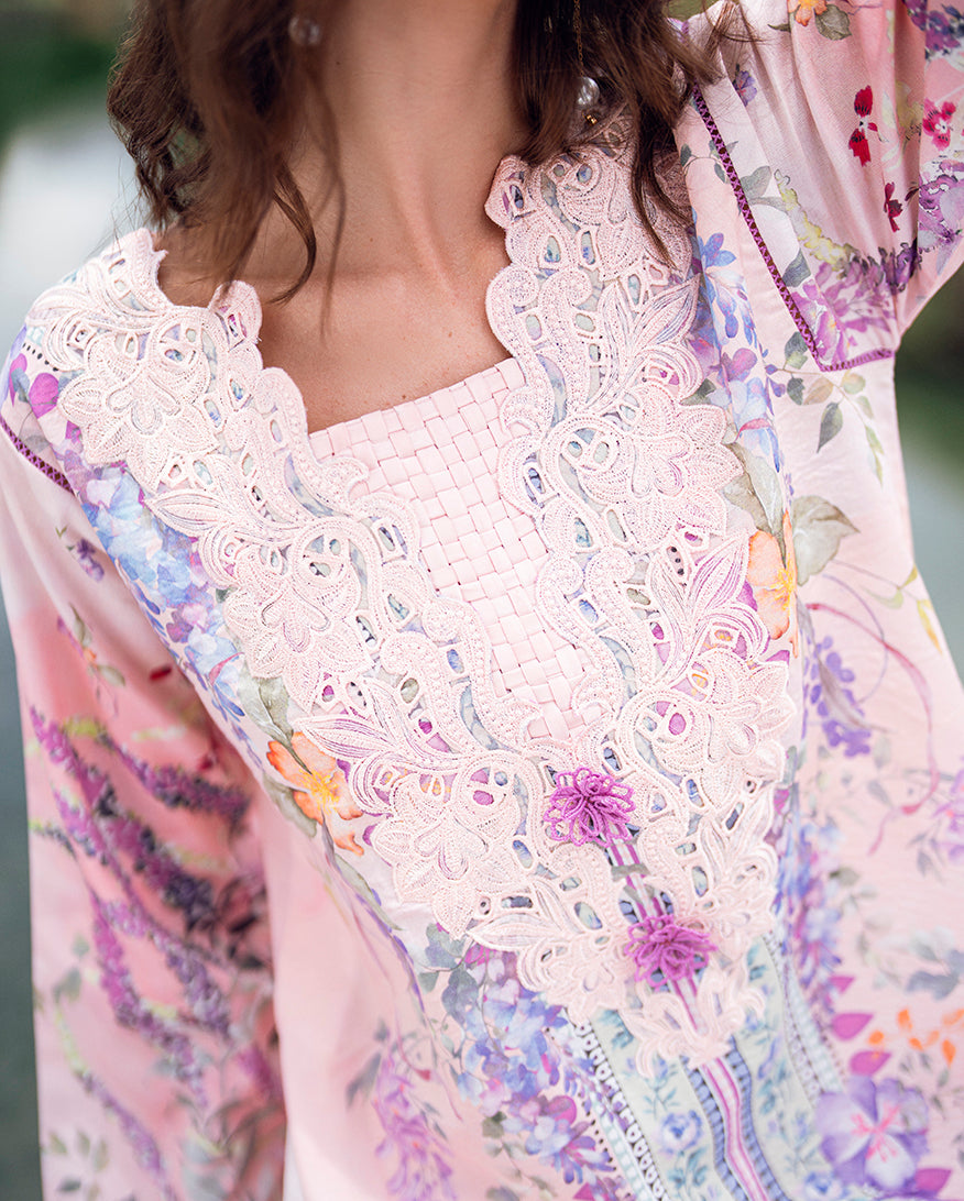 Roheenaz | Garden Veal Printed Lawn 25 |Lilac Dust
