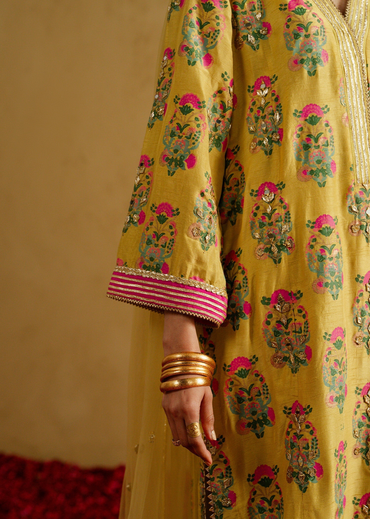 Mahgul | Chanderi Eid Edit | Marigold Mist