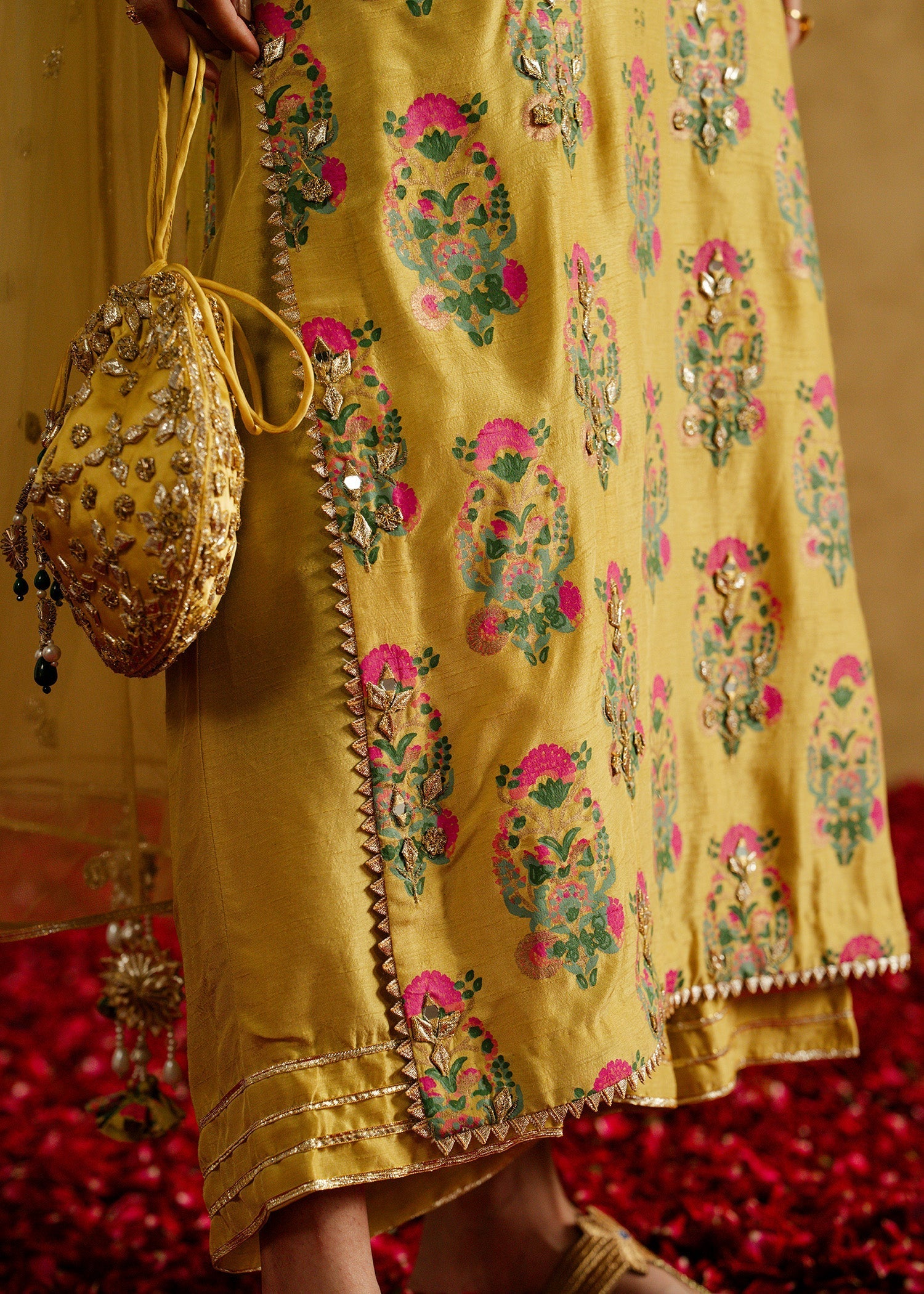 Mahgul | Chanderi Eid Edit | Marigold Mist