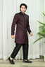 Wine Red Achkan Style Indo Western Sherwani
