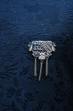 Men's Navy Blue Printed Waist Coat