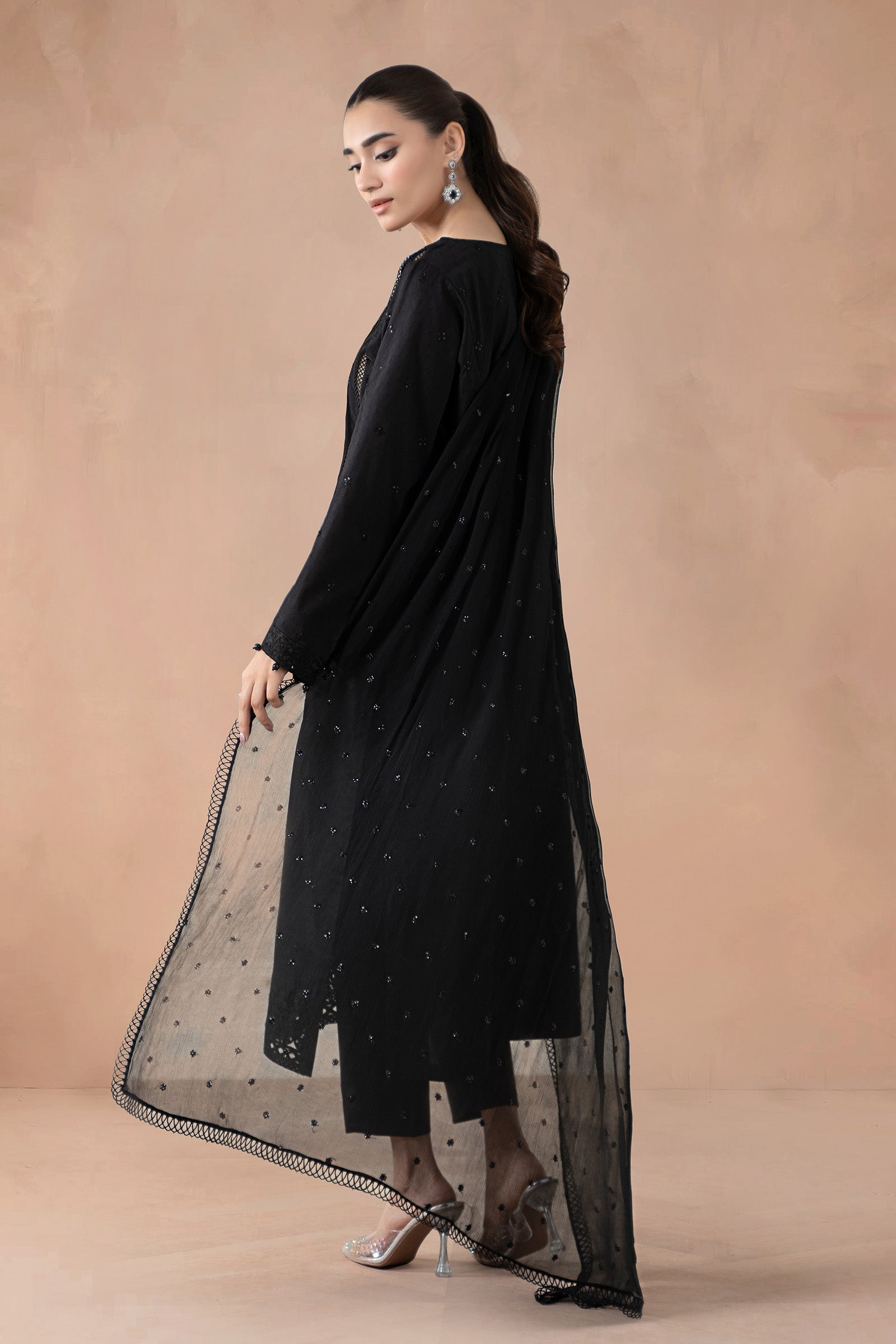 Maria B | Luxury Winter Pret 25 | DW-MN24-12R1-Black