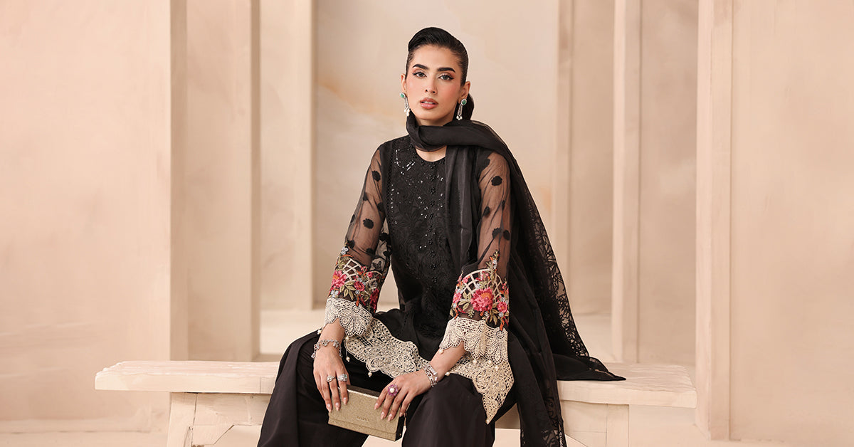 Maria B | Luxury Winter Pret 25 | DW-MN25-02-Black