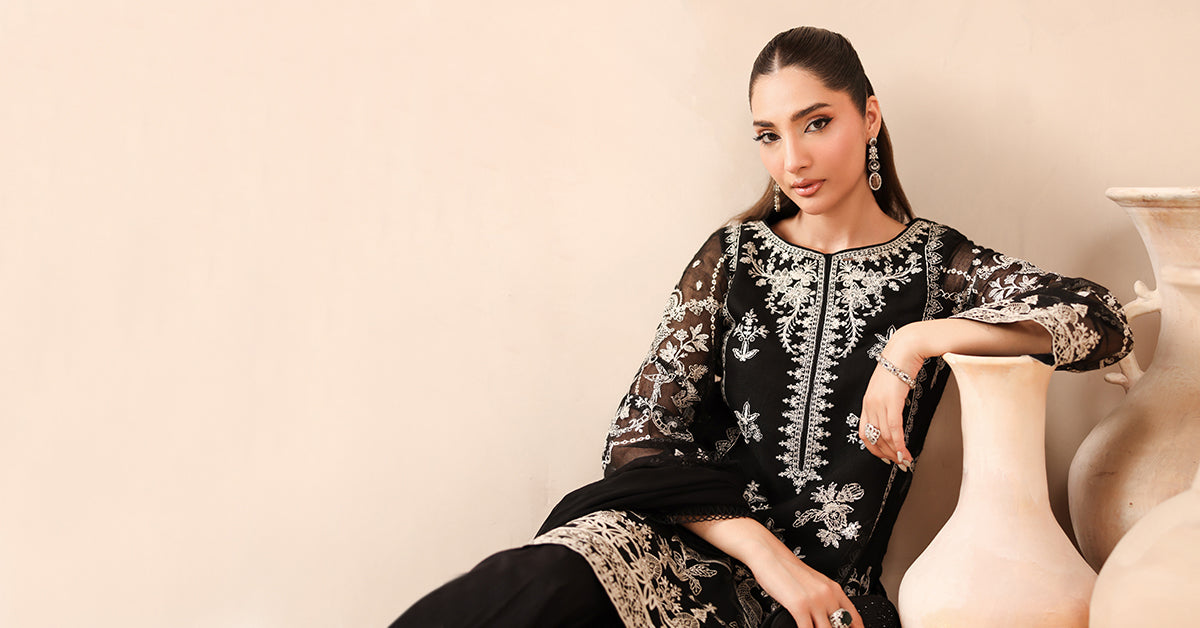 Maria B | Luxury Winter Pret 25 | DW-MN25-03-Black