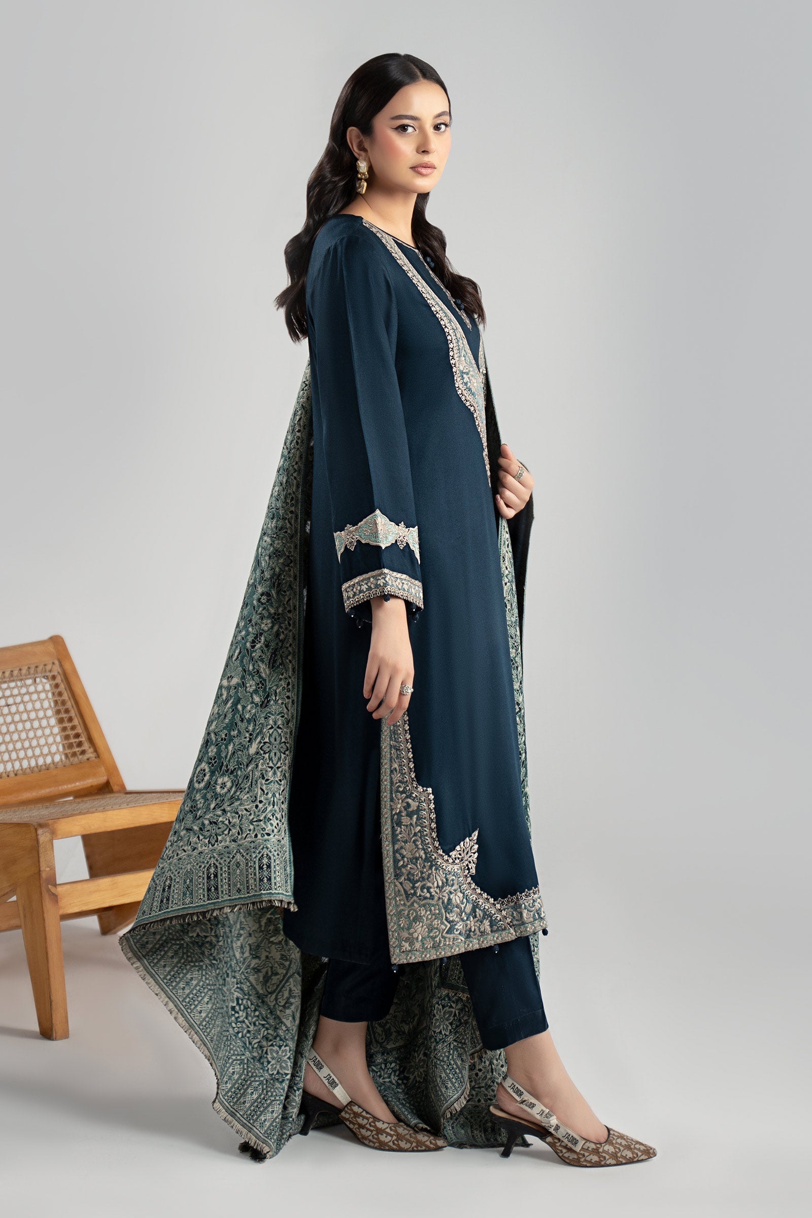 Maria B | Luxury Winter Pret 25 | DW-W24-102R1-Blue