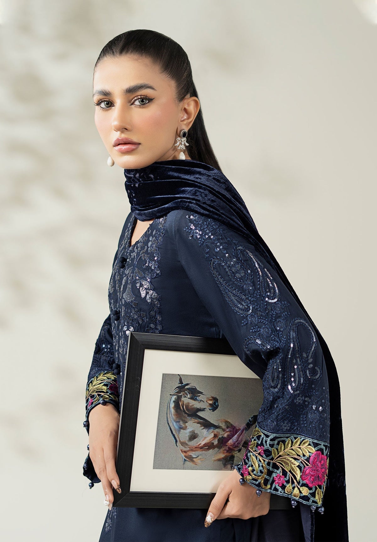 Maria B | Luxury Winte r Pret 25 |DW-W25-20-Blue