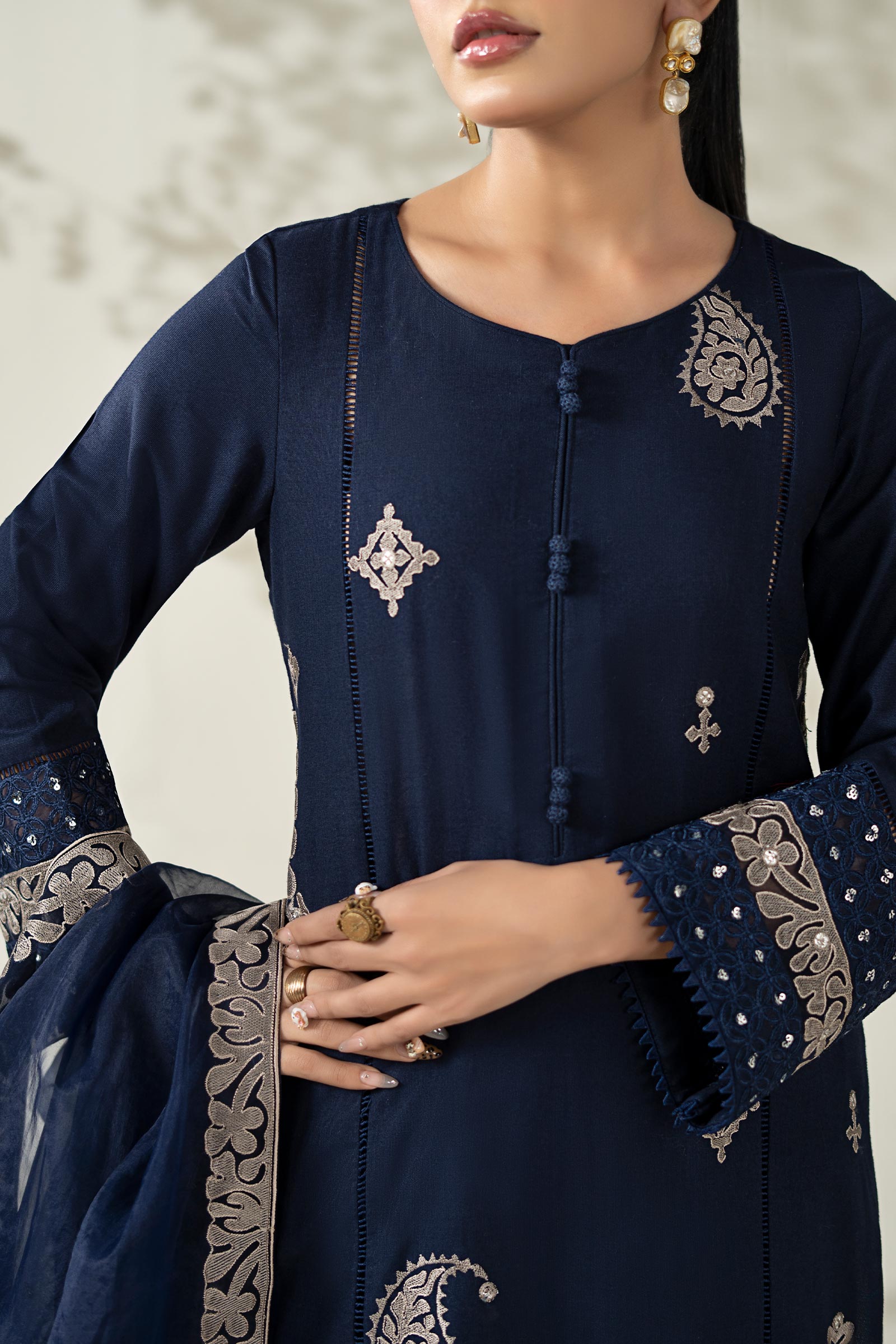 Maria B | Luxury Winter Pret 25 | DW-W25-54-Blue