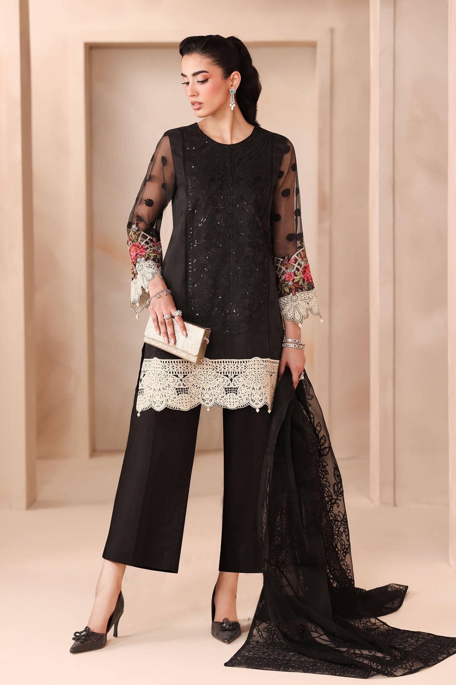 Maria B | Luxury Winter Pret 25 | DW-MN25-02-Black