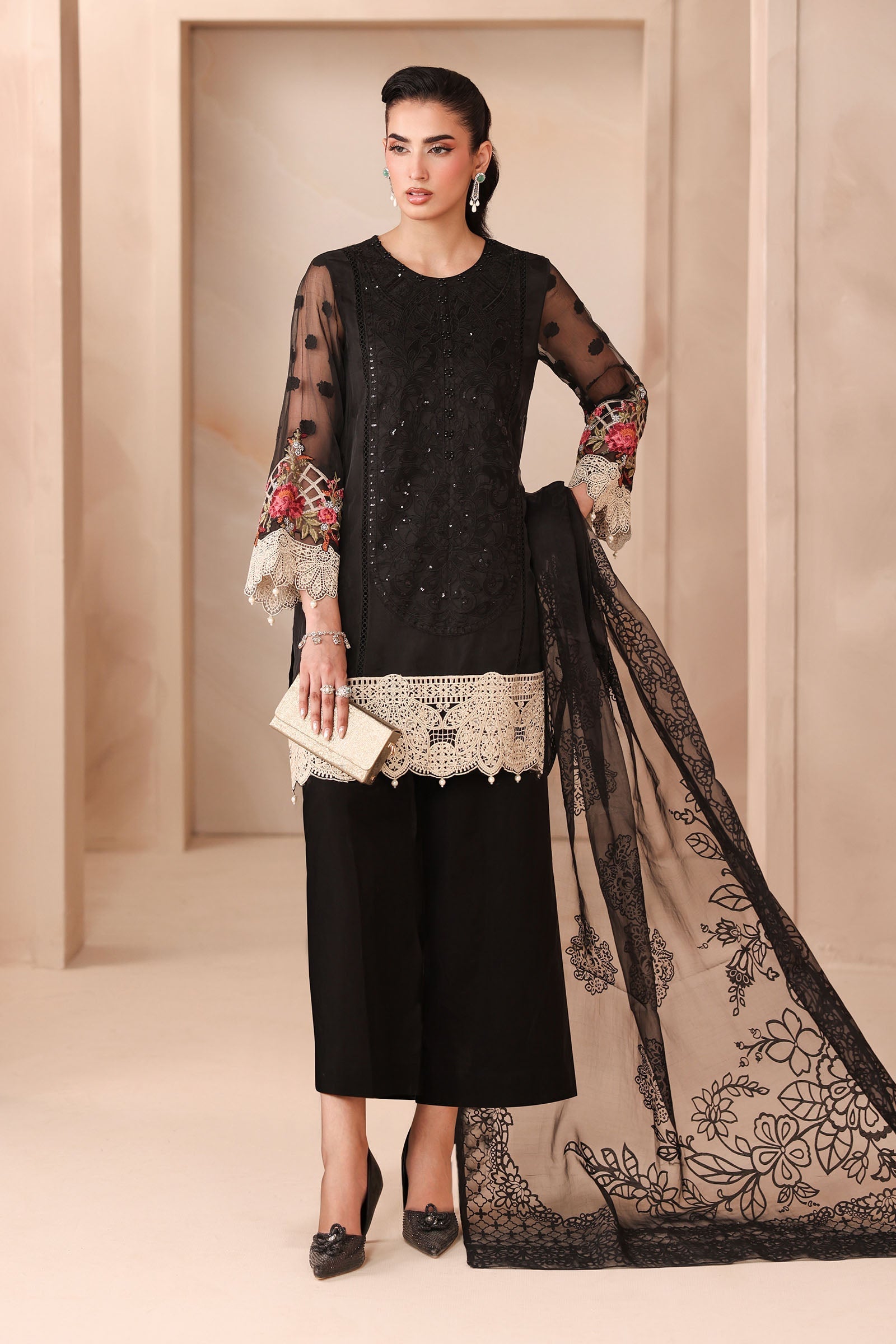 Maria B | Luxury Winter Pret 25 | DW-MN25-02-Black