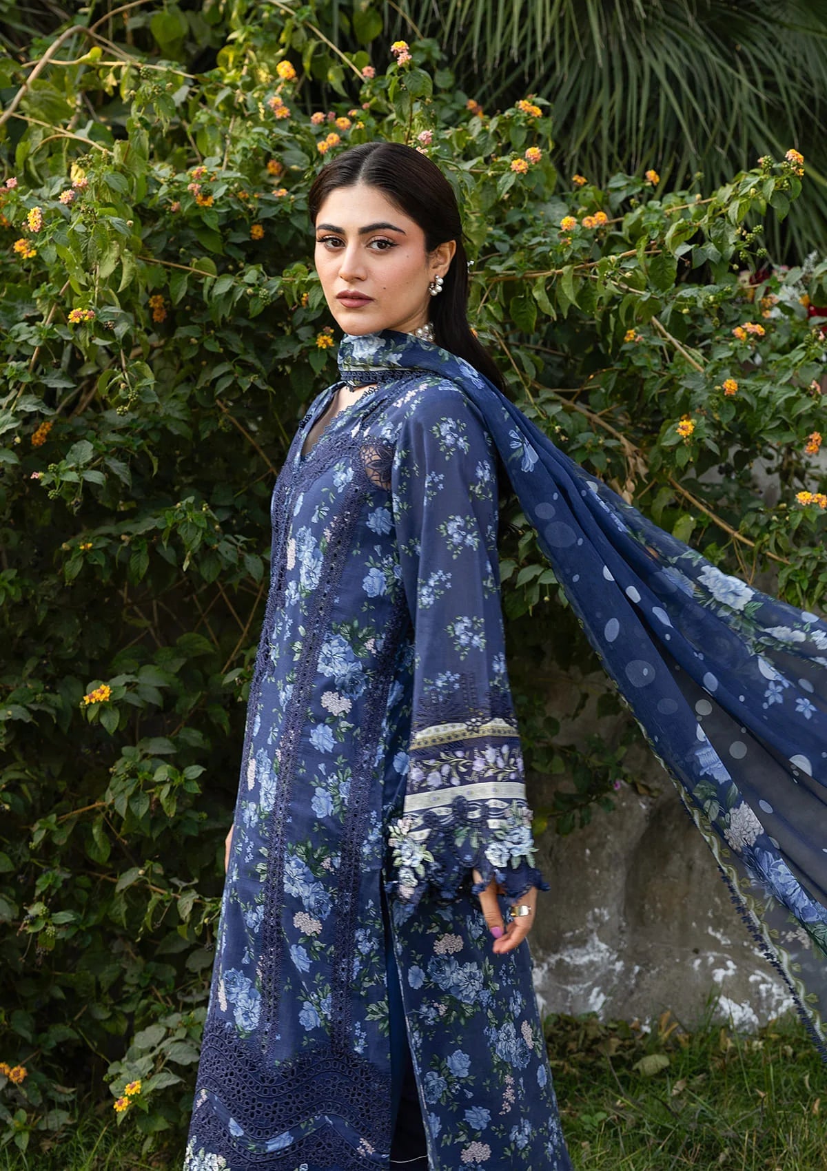 Elaf Premium | Chikankari Prints 26 | ERC-3B NEEL