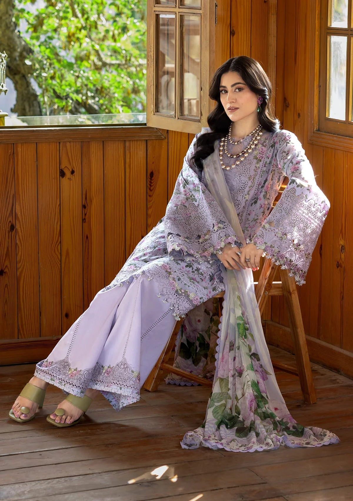 Elaf Premium | Chikankari Prints 26 | ERC-6B IRIS