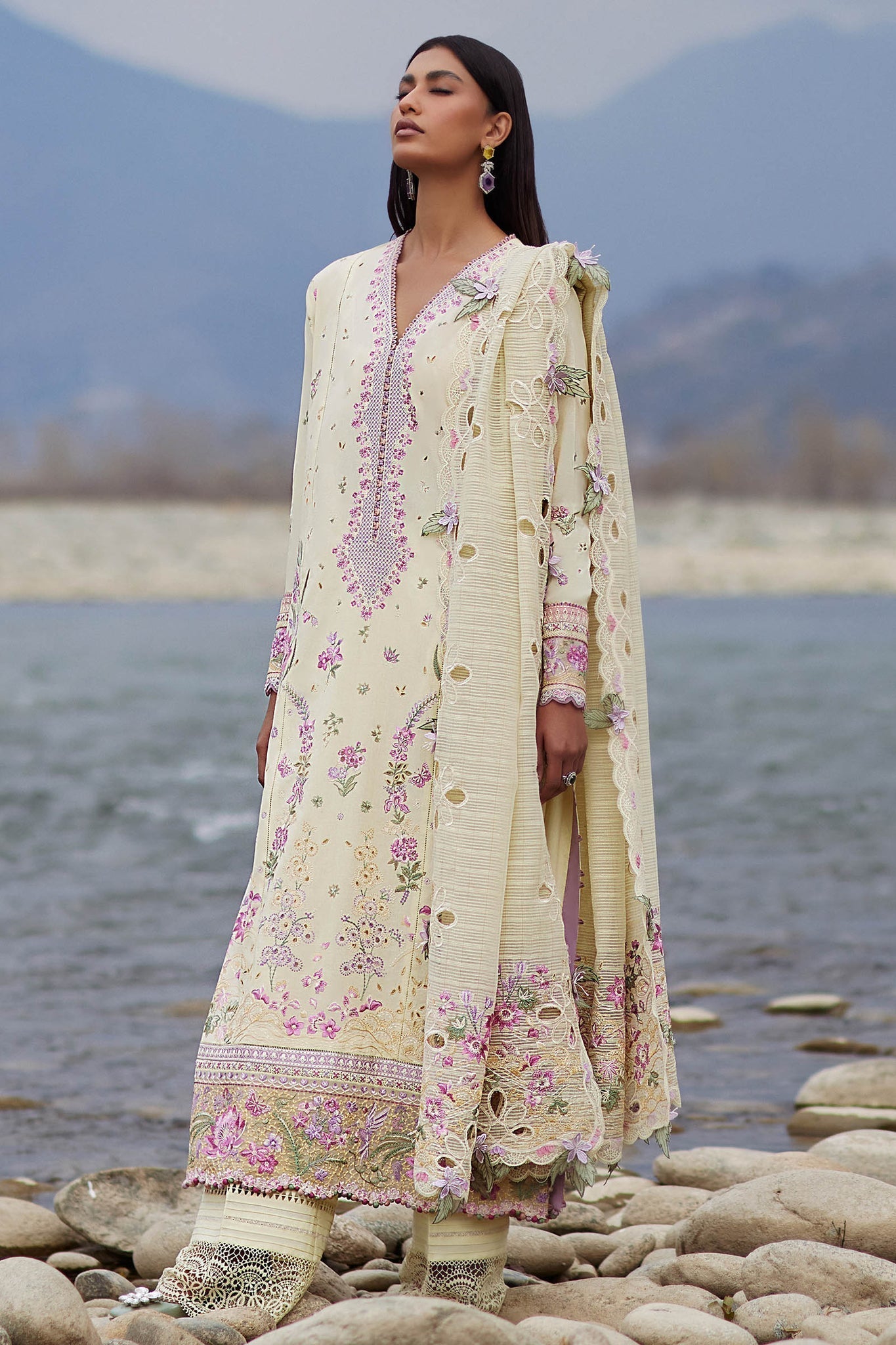 Elan | Lawn24 | NEDINE (EL24-02 B) -  Elan Luxury - Original Designer Dress - House of Maryam