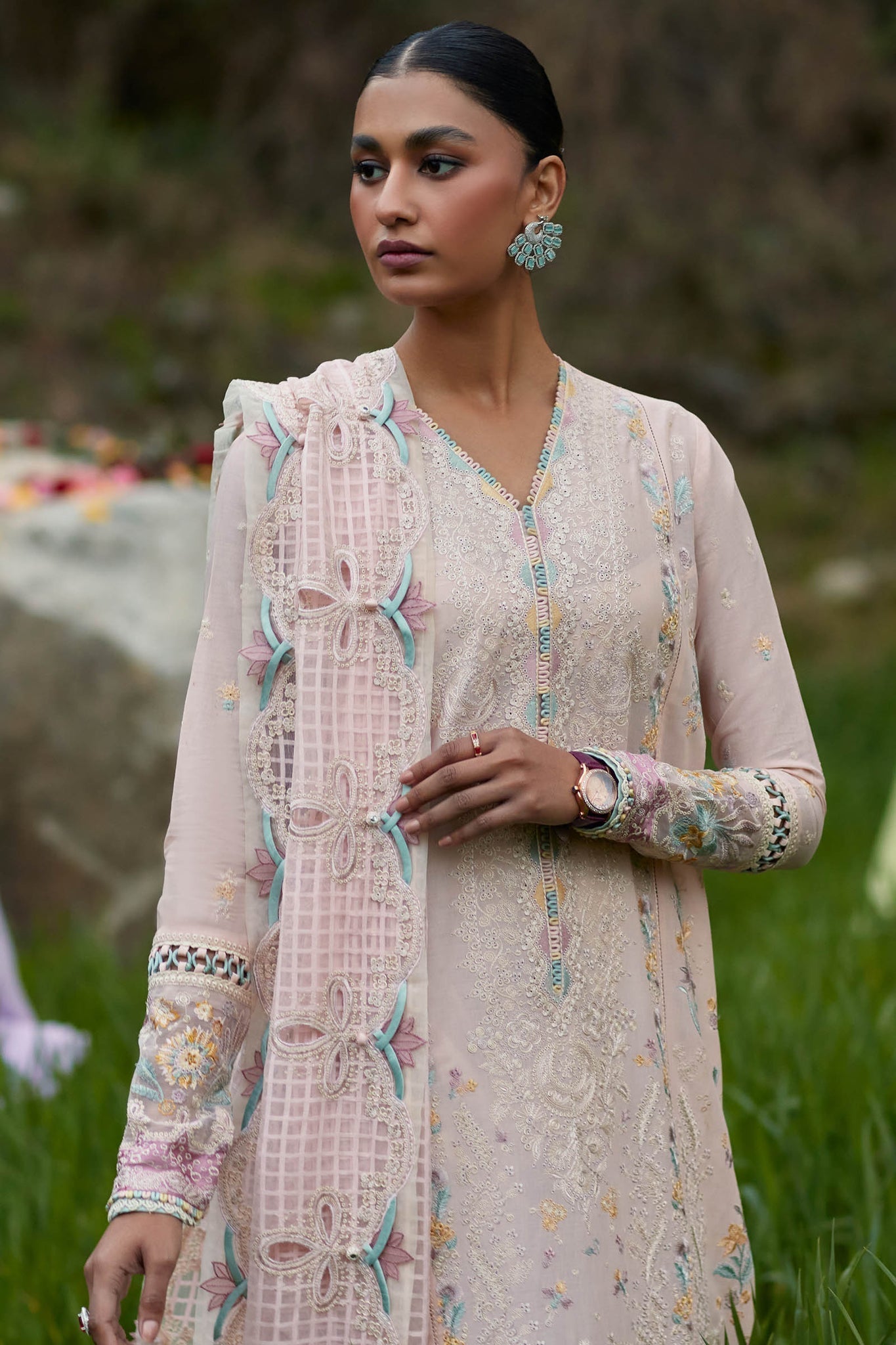 Elan | Lawn24 | NEZIHA (EL24-05 B) -  Elan Luxury - Original Designer Dress - House of Maryam