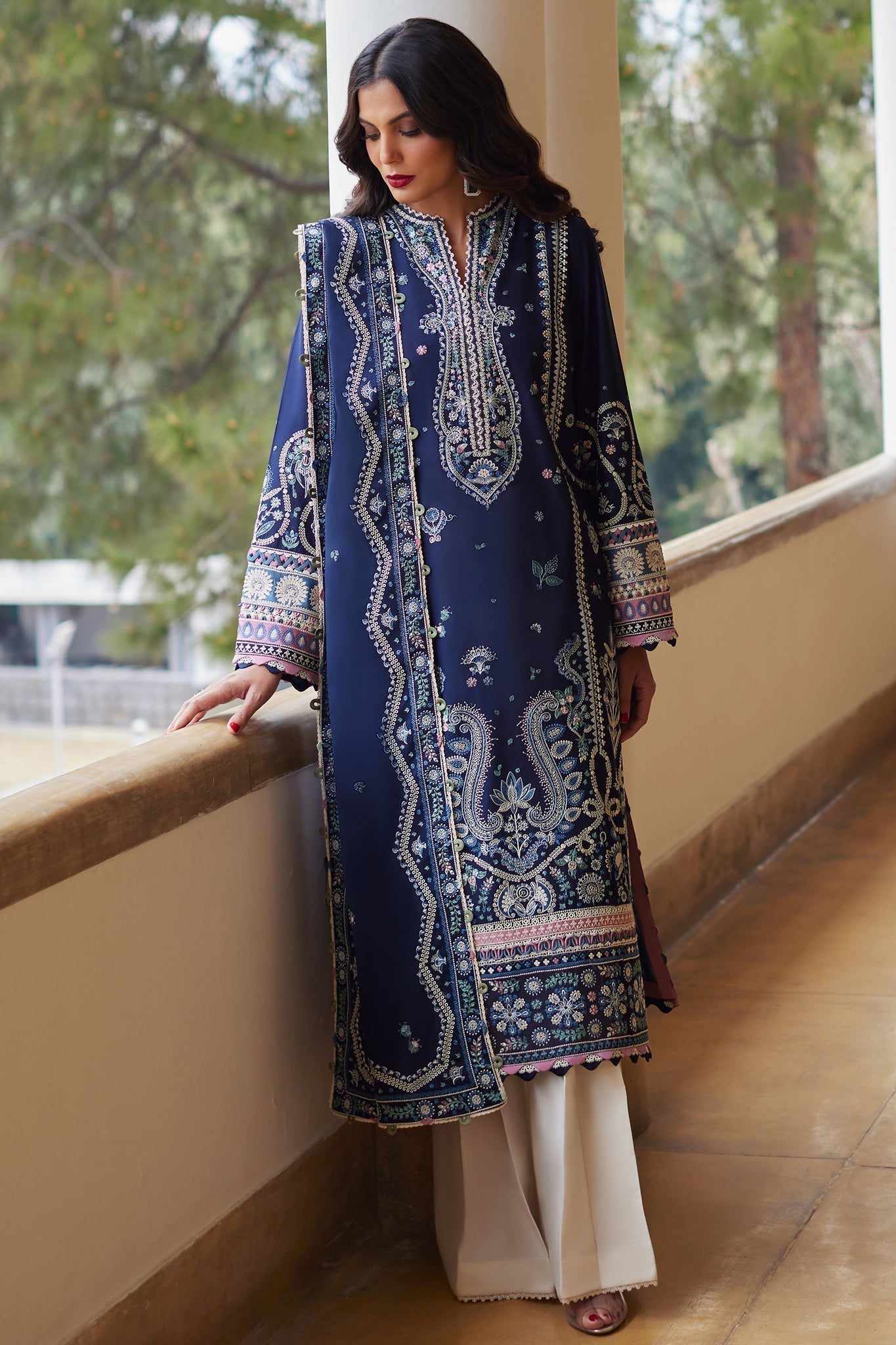 Elan | Lawn24 | MAHROSH (EL24-04 B) -  Elan Luxury - Original Designer Dress - House of Maryam