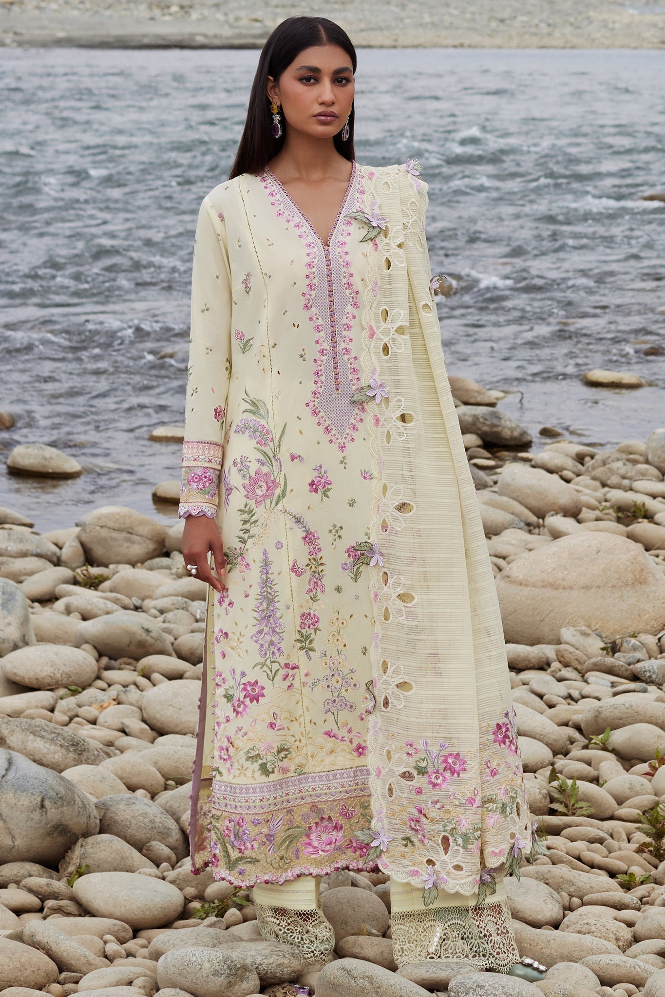 Elan | Lawn24 | NEDINE (EL24-02 B) -  Elan Luxury - Original Designer Dress - House of Maryam