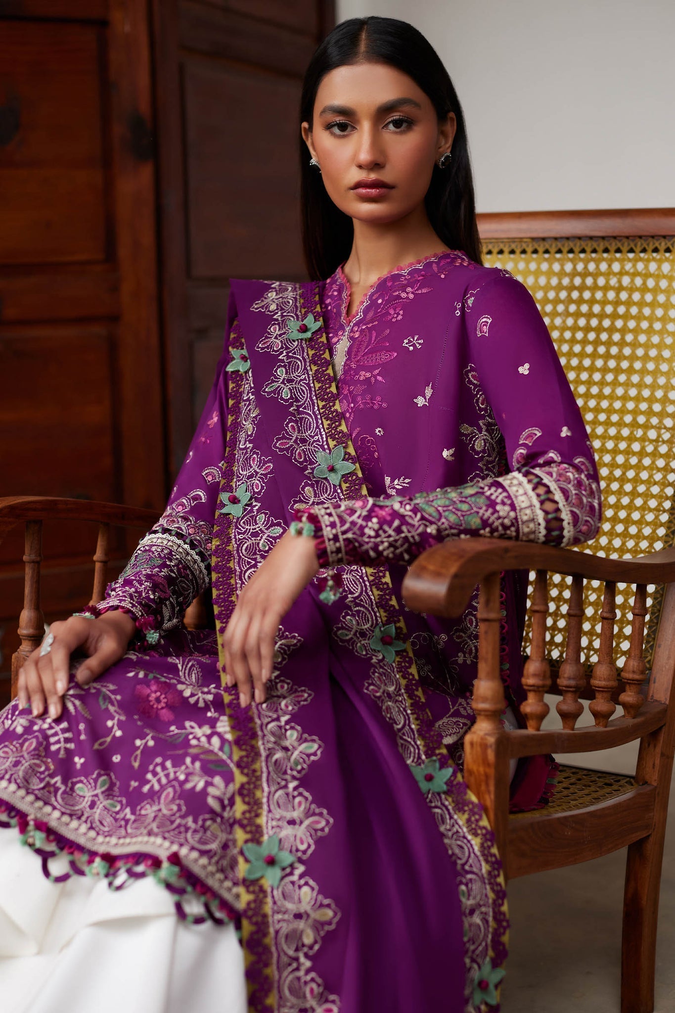 Elan | Lawn24 |QISTINA (EL24-03 A) -  Elan Luxury - Original Designer Dress - House of Maryam