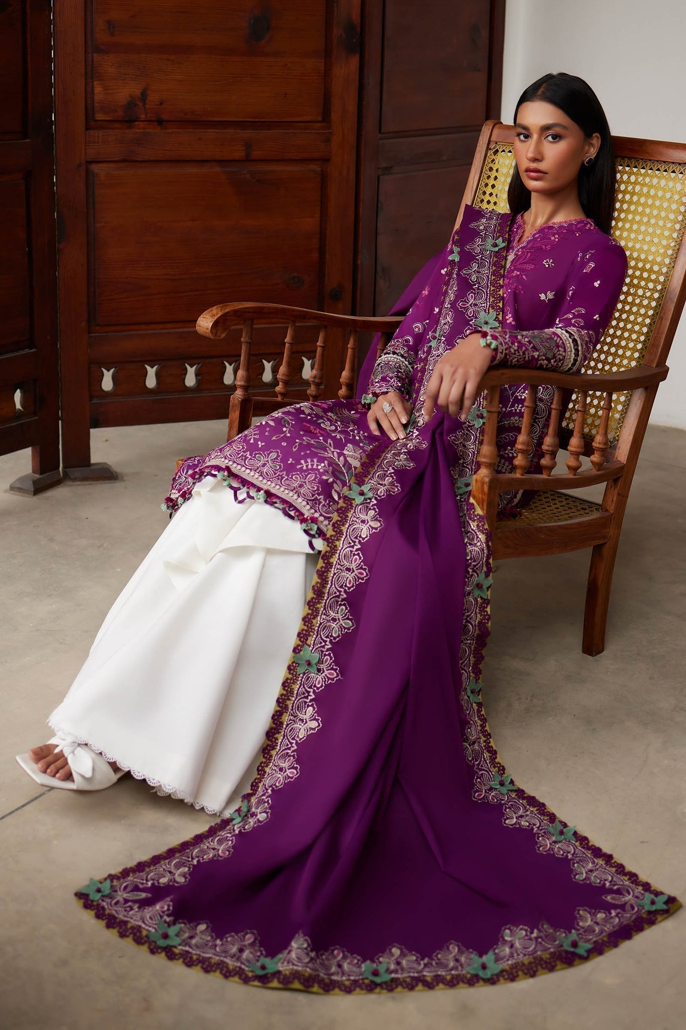 Elan | Lawn24 |QISTINA (EL24-03 A) -  Elan Luxury - Original Designer Dress - House of Maryam