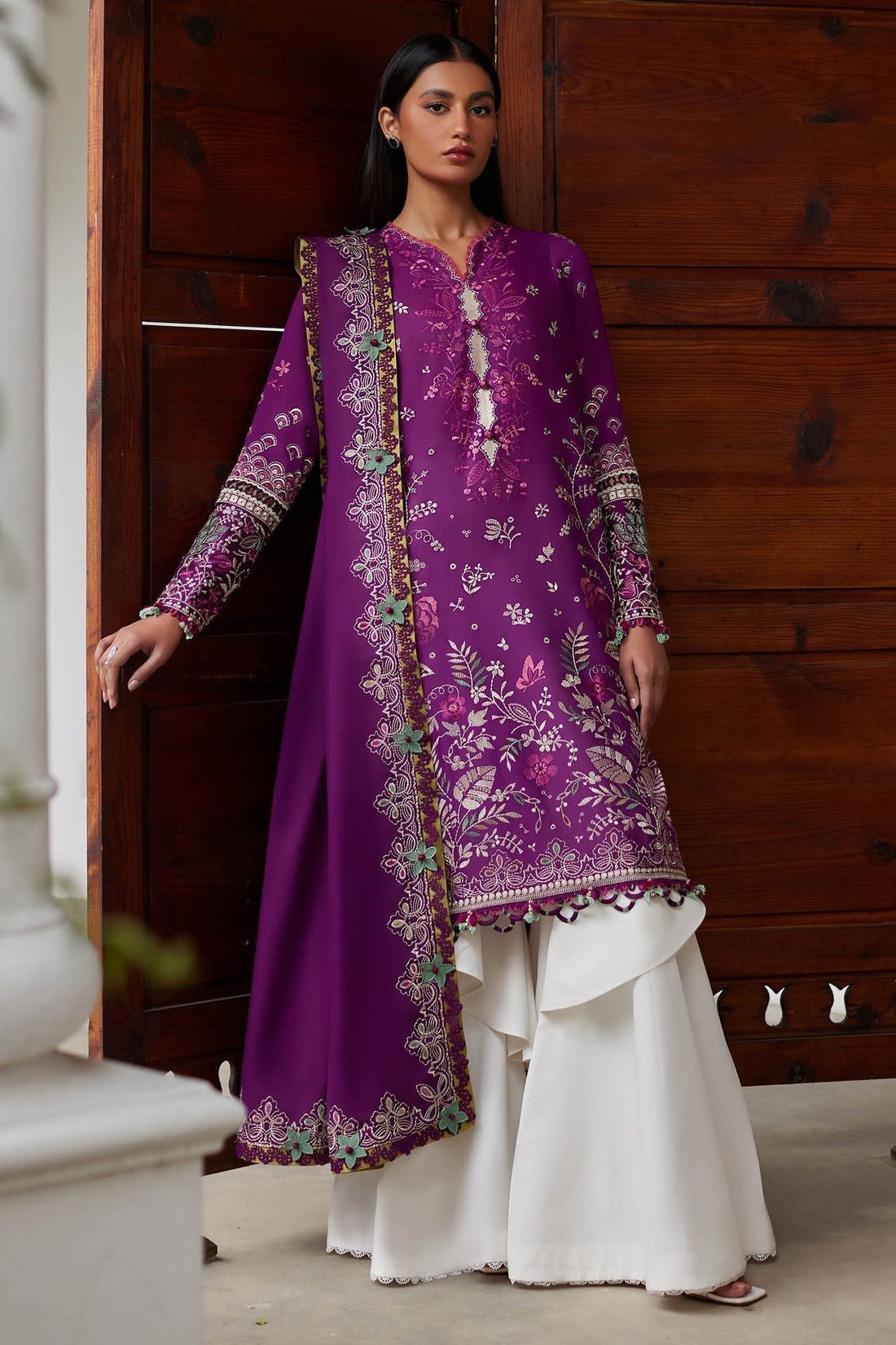 Elan | Lawn24 |QISTINA (EL24-03 A) -  Elan Luxury - Original Designer Dress - House of Maryam