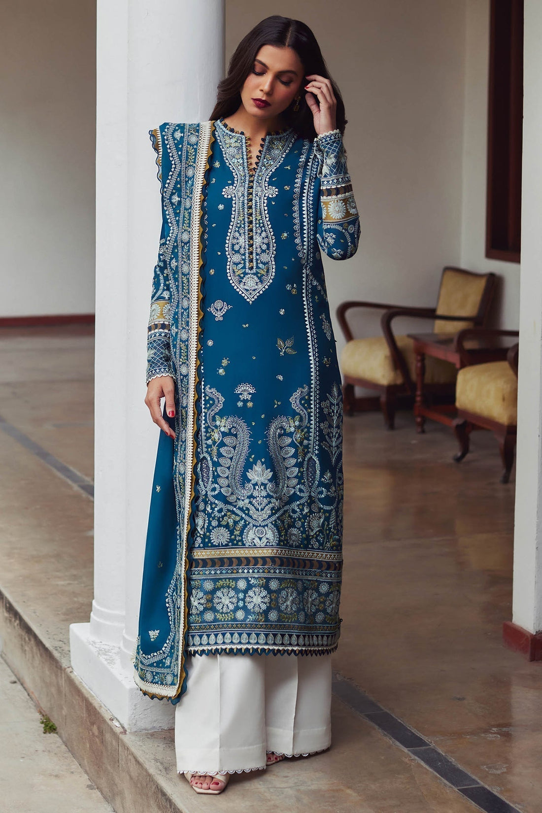 Elan | Lawn24 | MAHROSH (EL24-04 A) -  Elan Luxury - Original Designer Dress - House of Maryam