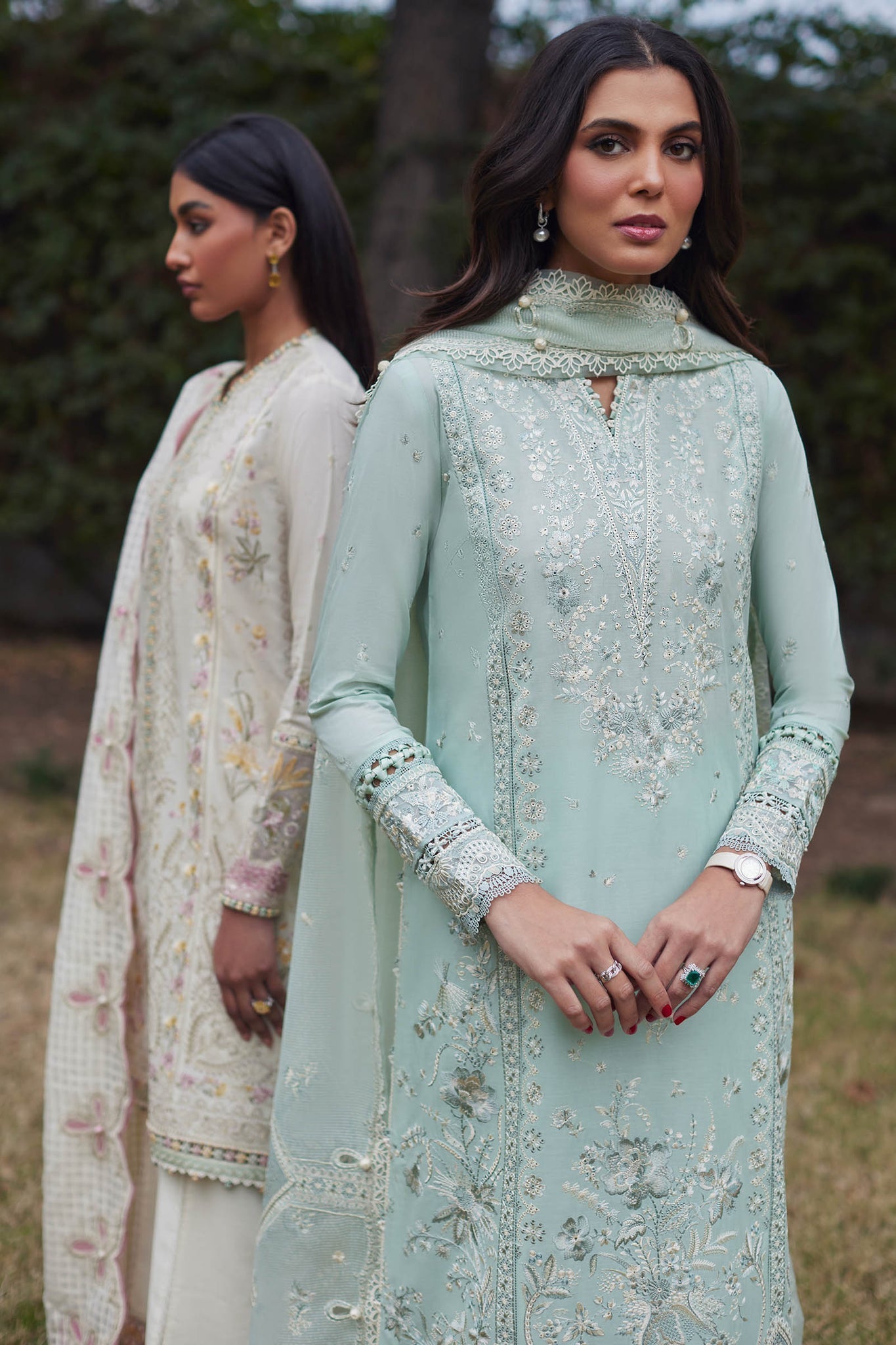 Elan | Lawn24 | MINA (EL24-01 B) -  Elan Luxury - Original Designer Dress - House of Maryam