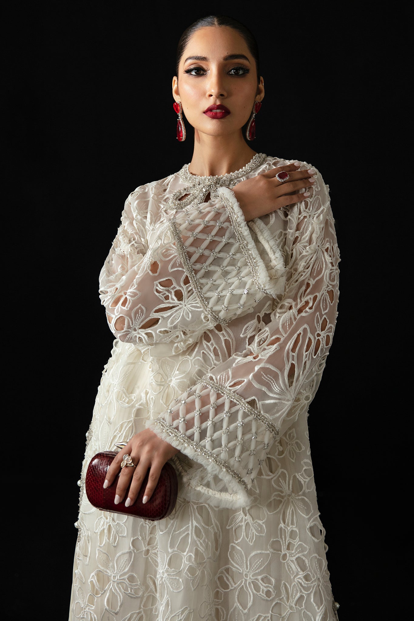 Elan | Pret Crepusule |  VOILE D'ARGENT (EP-21308) -  Elan Ladies Clothes - Original Designer Dress - House of Maryam