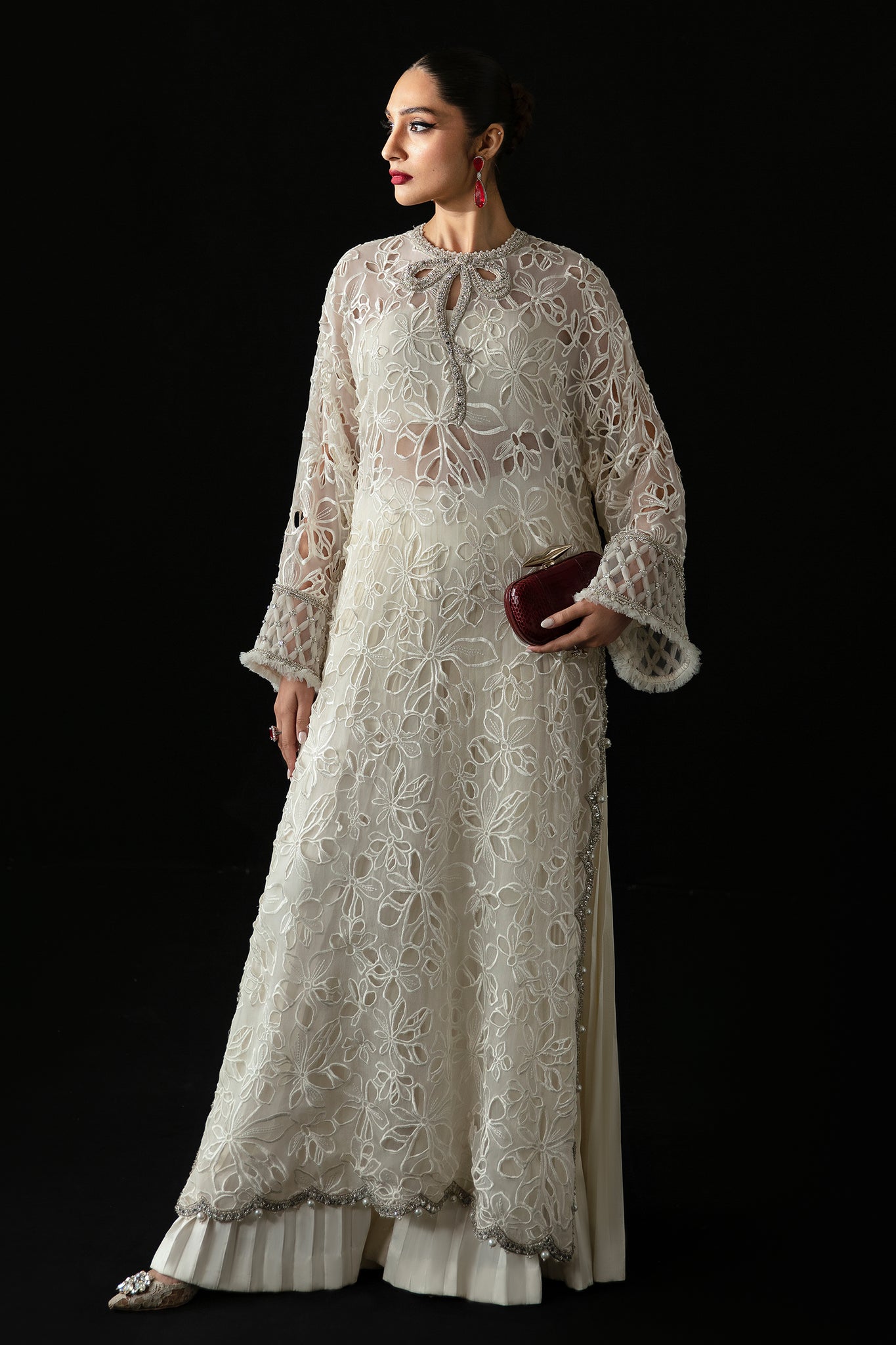 Elan | Pret Crepusule |  VOILE D'ARGENT (EP-21308) -  Elan Ladies Clothes - Original Designer Dress - House of Maryam