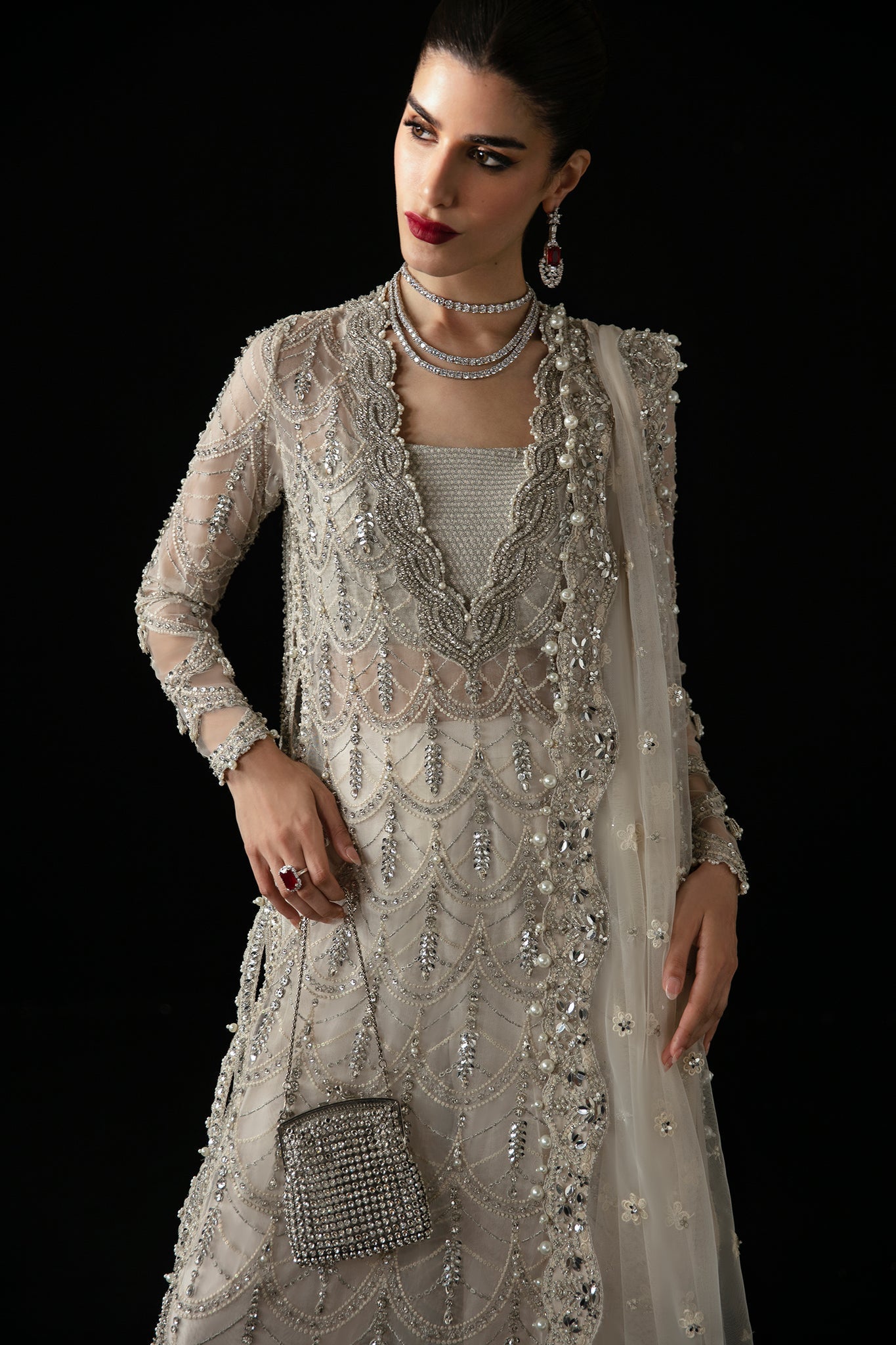 Elan | Pret Crepusule | LUMIÈRE DE NEIG (EP-21302) -  Elan Ladies Clothes - Original Designer Dress - House of Maryam