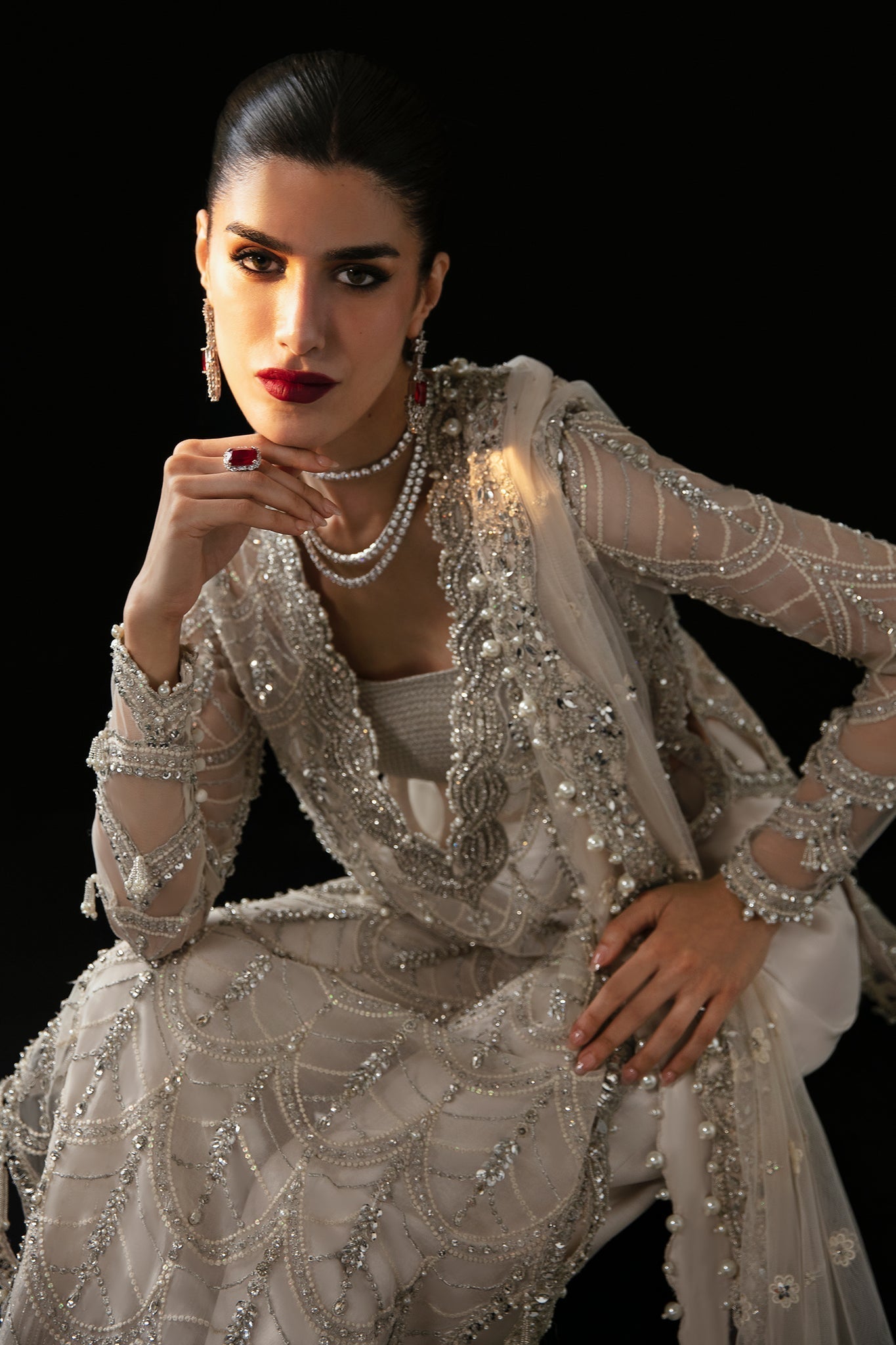 Elan | Pret Crepusule | LUMIÈRE DE NEIG (EP-21302) -  Elan Ladies Clothes - Original Designer Dress - House of Maryam