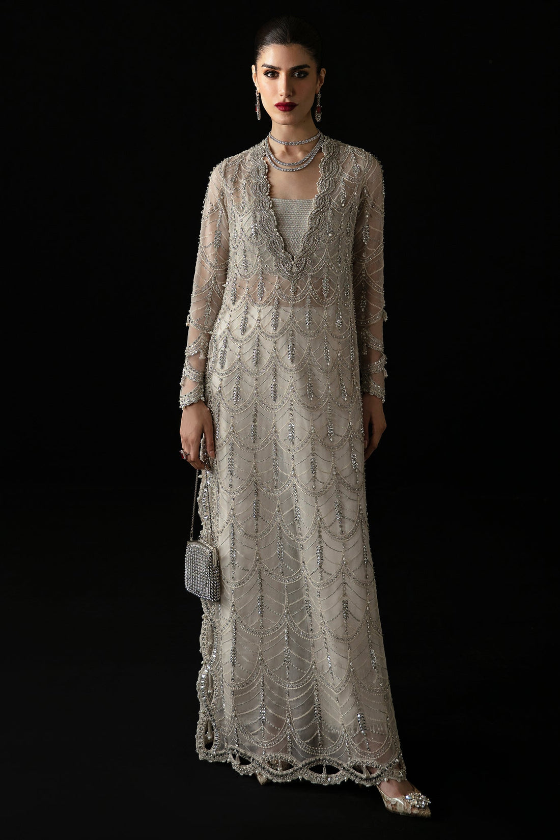 Elan | Pret Crepusule | LUMIÈRE DE NEIG (EP-21302) -  Elan Ladies Clothes - Original Designer Dress - House of Maryam
