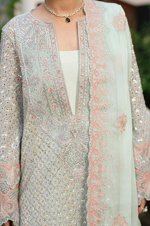 Maryum N Maria | Gulnaar Formals | 3 Piece Embroidered Chiffon TATIANA - FSU5652