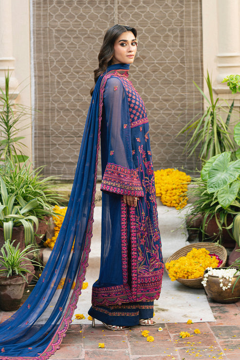 Maryum N Maria | Gulnaar Formals | 3 Piece Embroidered Chiffon ROKSANA - FSU5653
