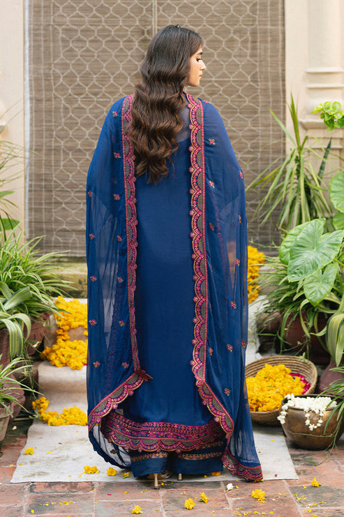 Maryum N Maria | Gulnaar Formals | 3 Piece Embroidered Chiffon ROKSANA - FSU5653