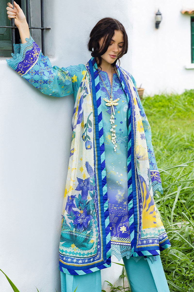 Mushq | Mirasol Printed Cambric | Mar Azul