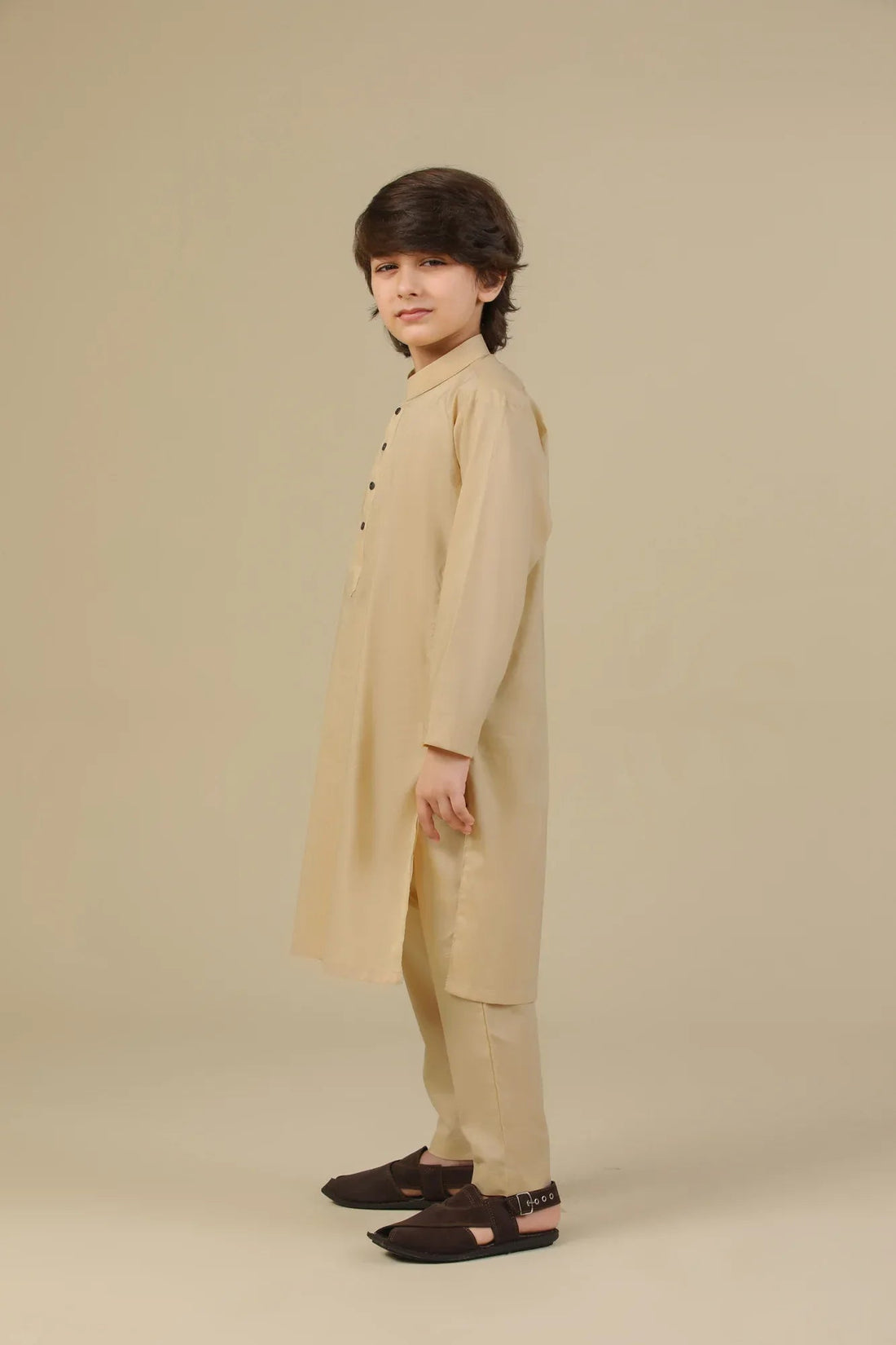 Ivory Soft Cotton Kurta Trouser - Kids