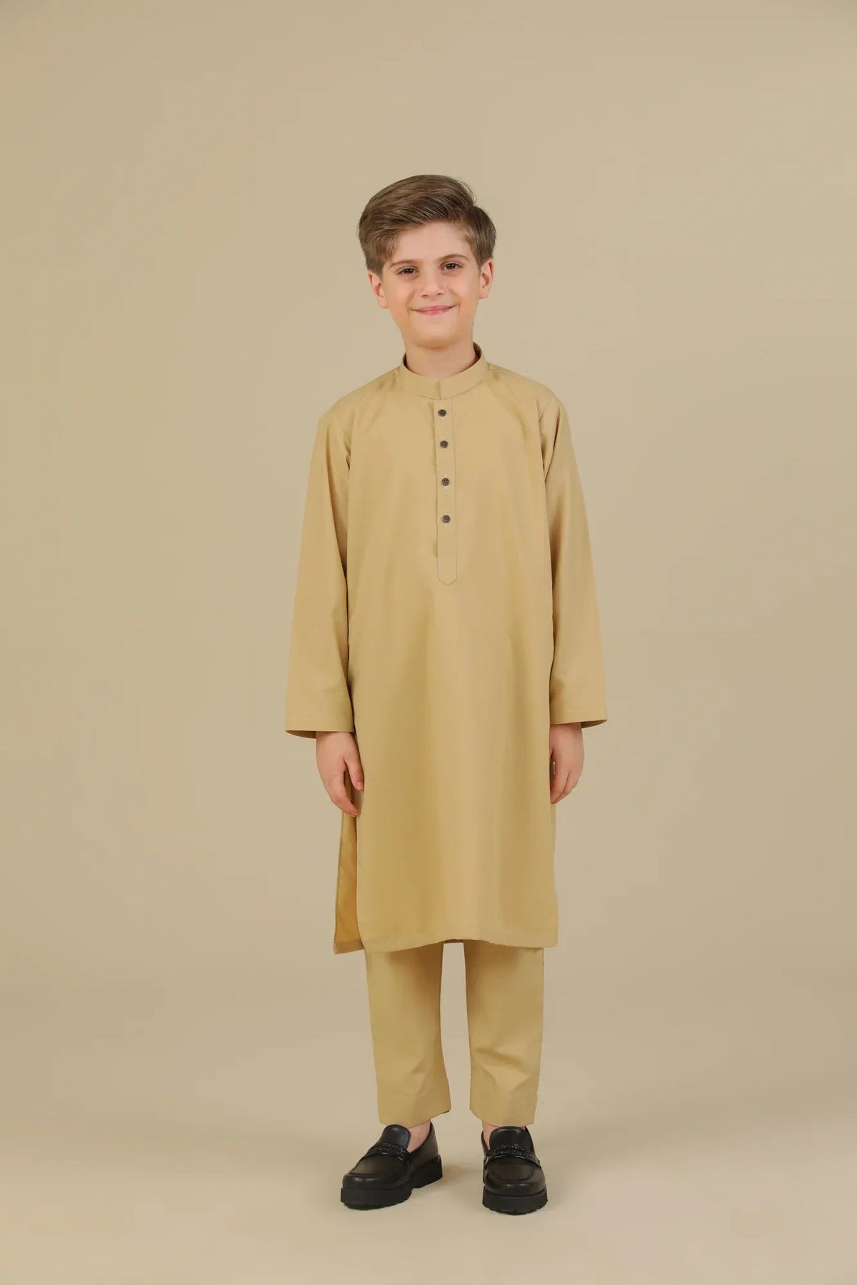 Ivory Blended Kurta Trouser - Kids