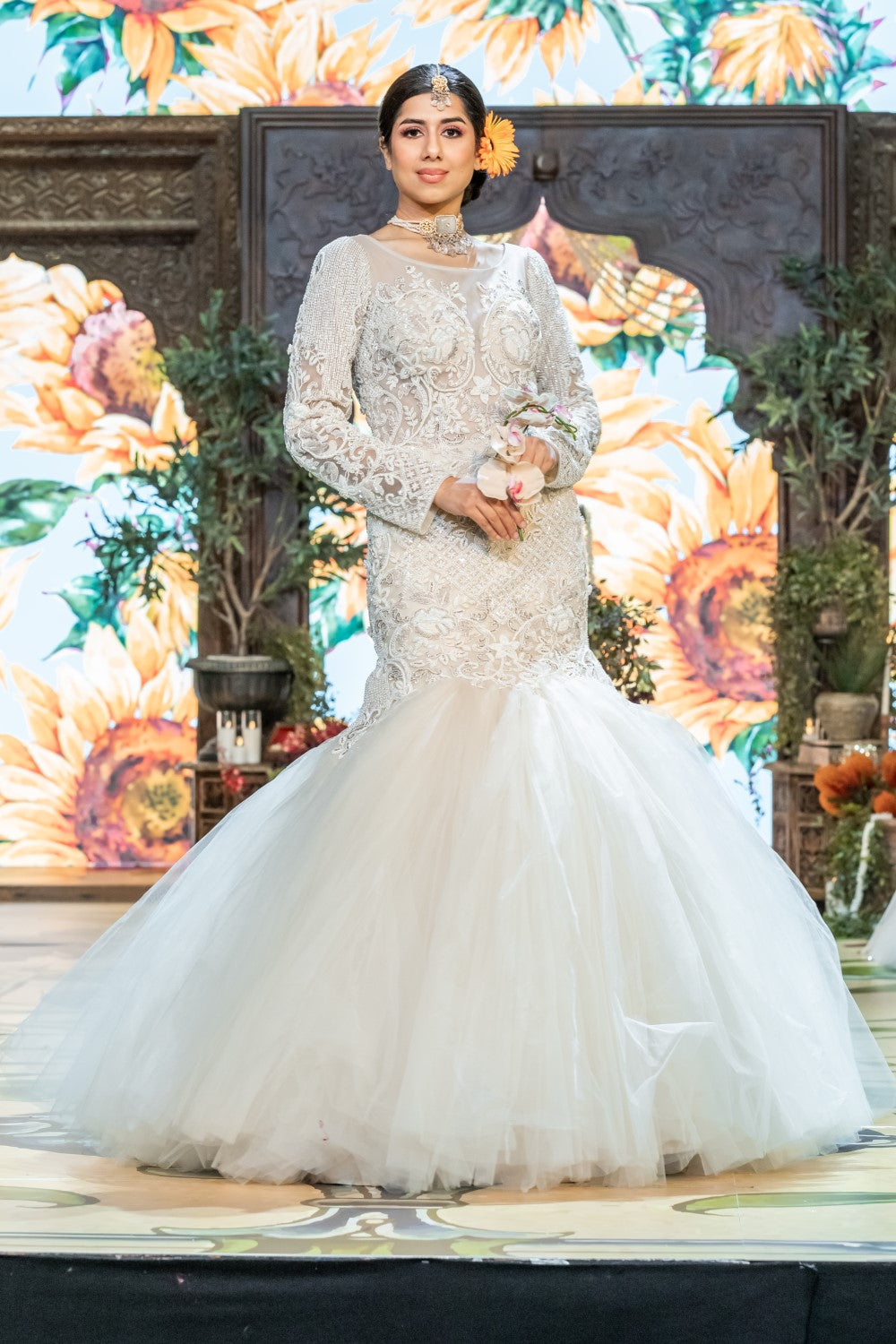 Grey zari Work lehenga