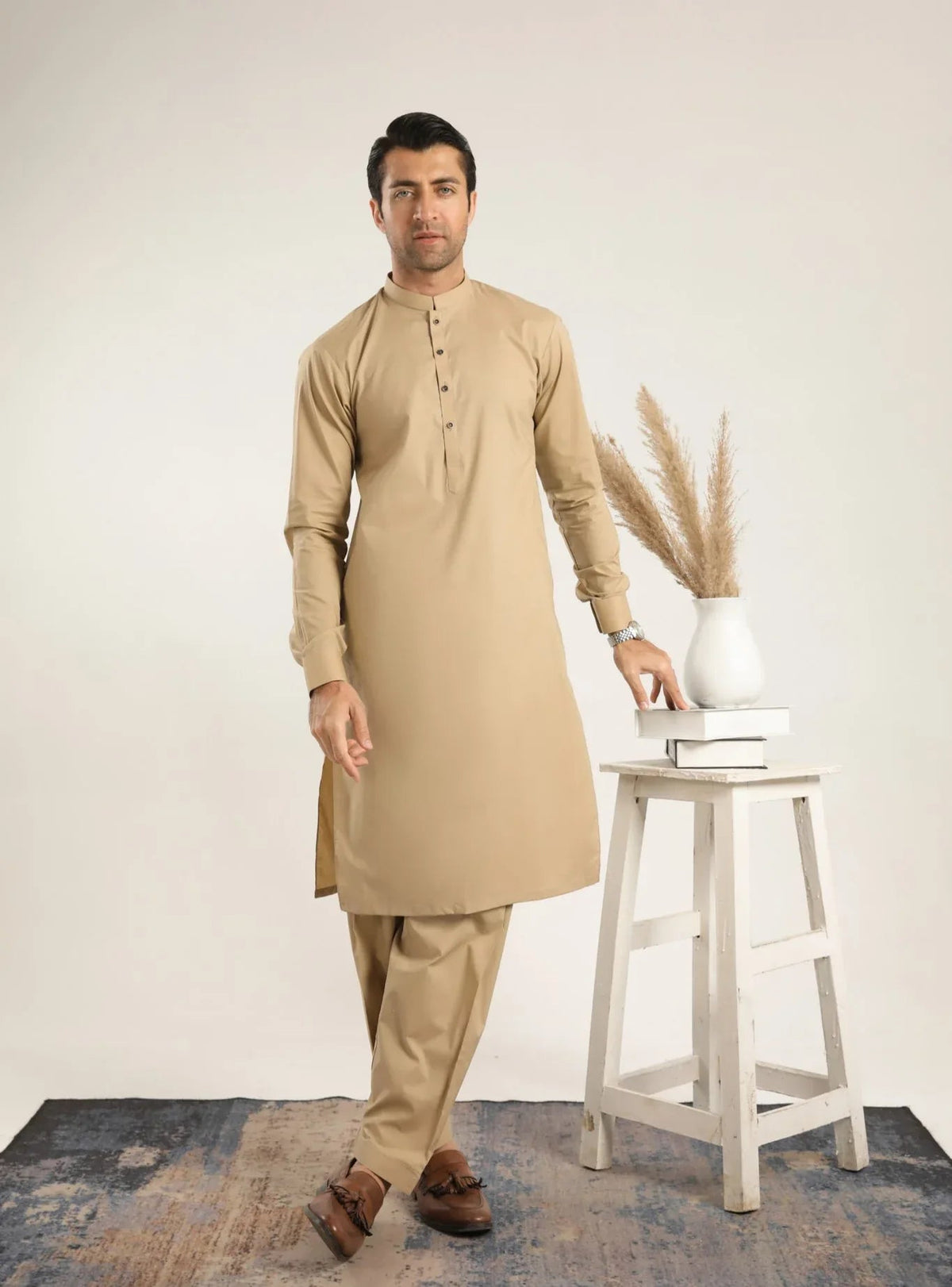 Ivory Skin Soft Cotton Kurta Shalwar - Men