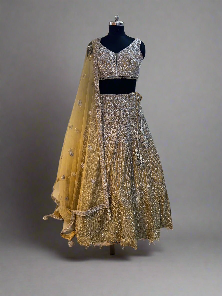 Regal Gold Embellished Lehenga Set