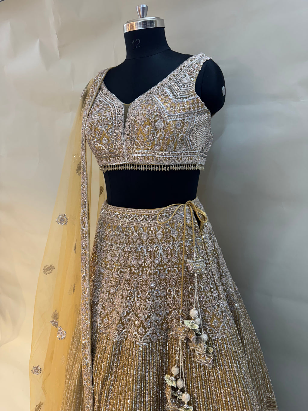 Regal Gold Embellished Lehenga Set