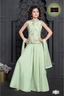 Pastel Green Palazzo Lehenga with Embroidered Jacket