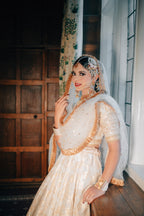 White Banarasi lehenga