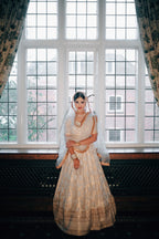 White Banarasi lehenga