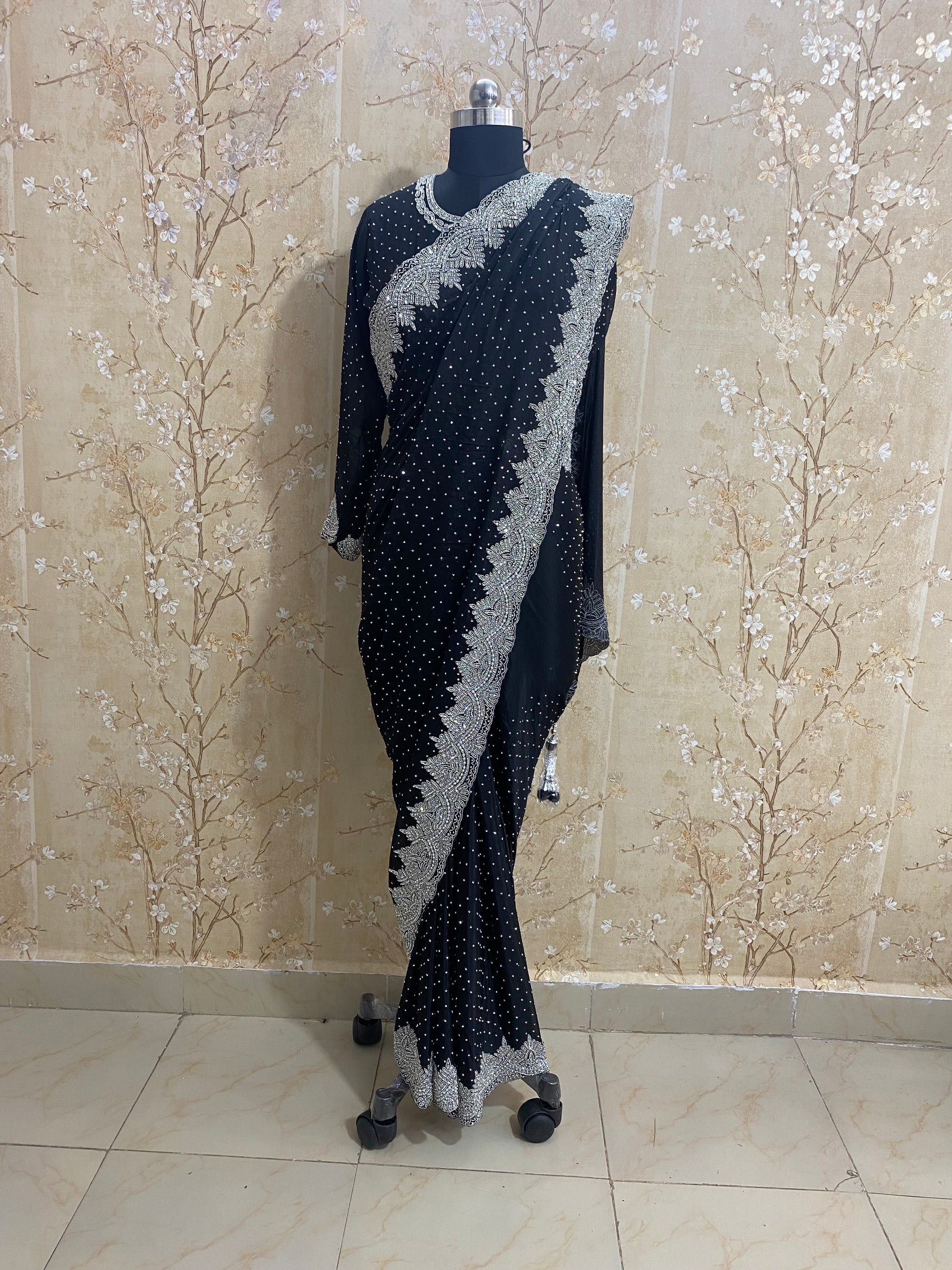 Black Stone saree