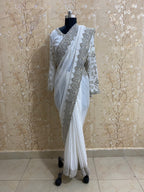 Classy white saree