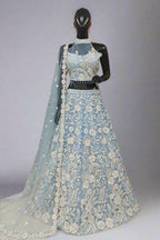 Stunning black designer lehenga with intricate sequin embroidery.