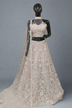 Stunning black designer lehenga with intricate sequin embroidery.