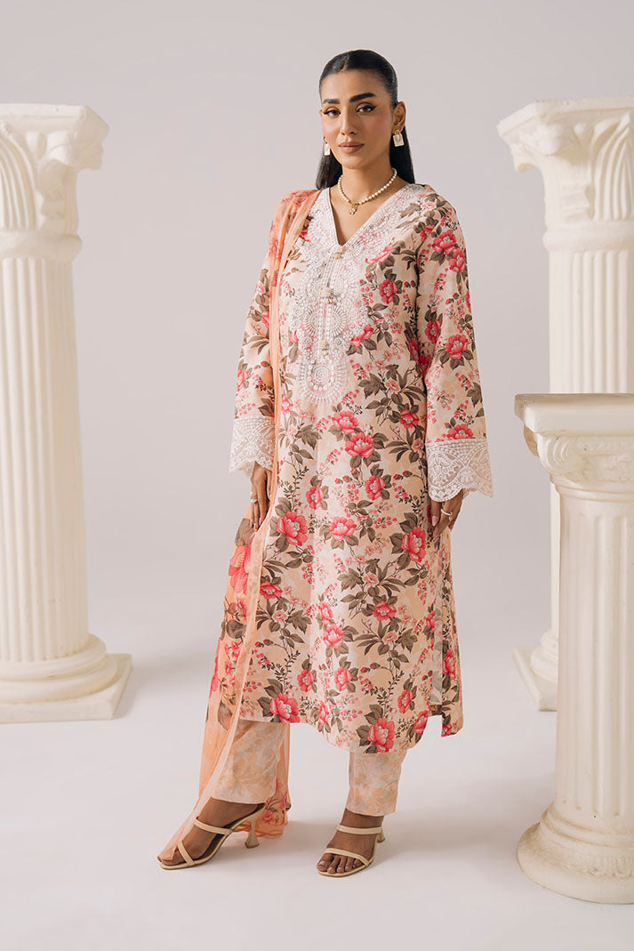 Imrozia Premium | Floral Atelier Lawn | IPL-19 Fleur Pastelle