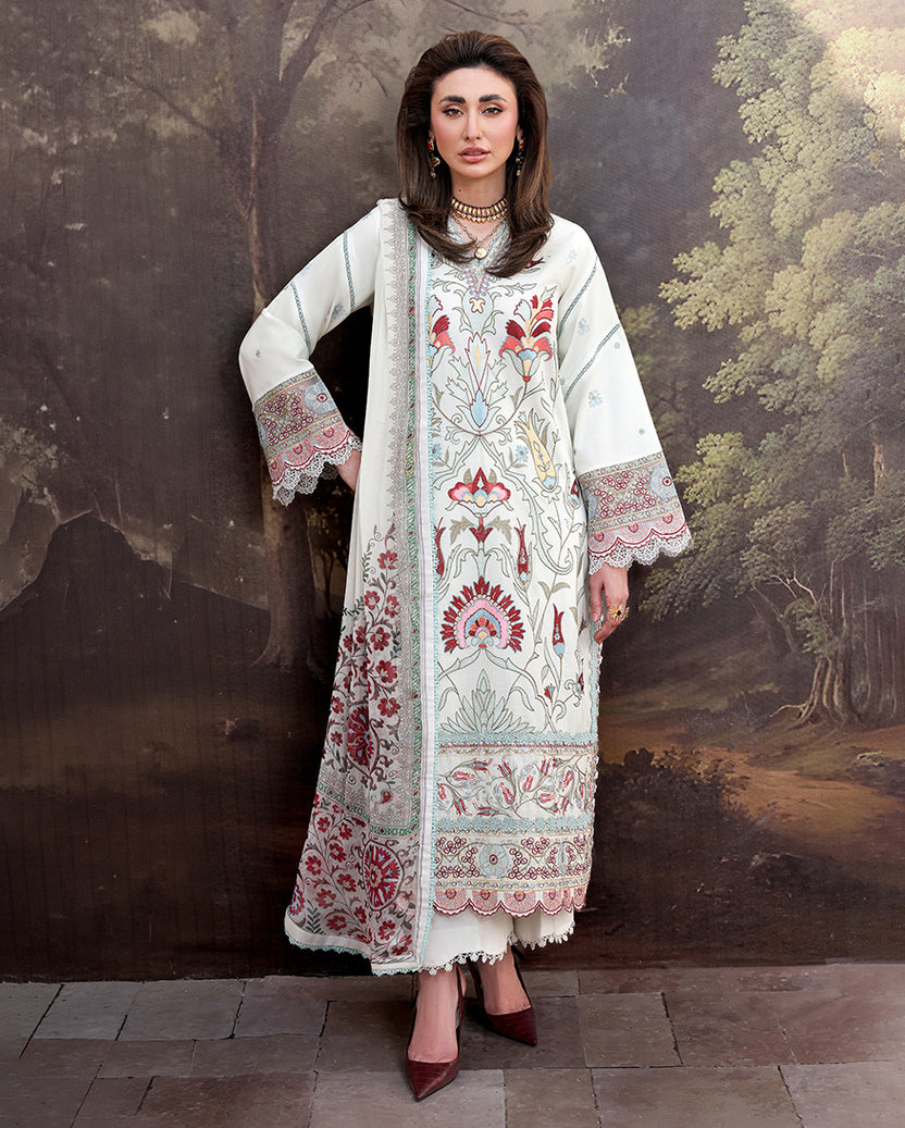 Roheenaz | Floral Reverie Luxury Lawn | Lunar Glow