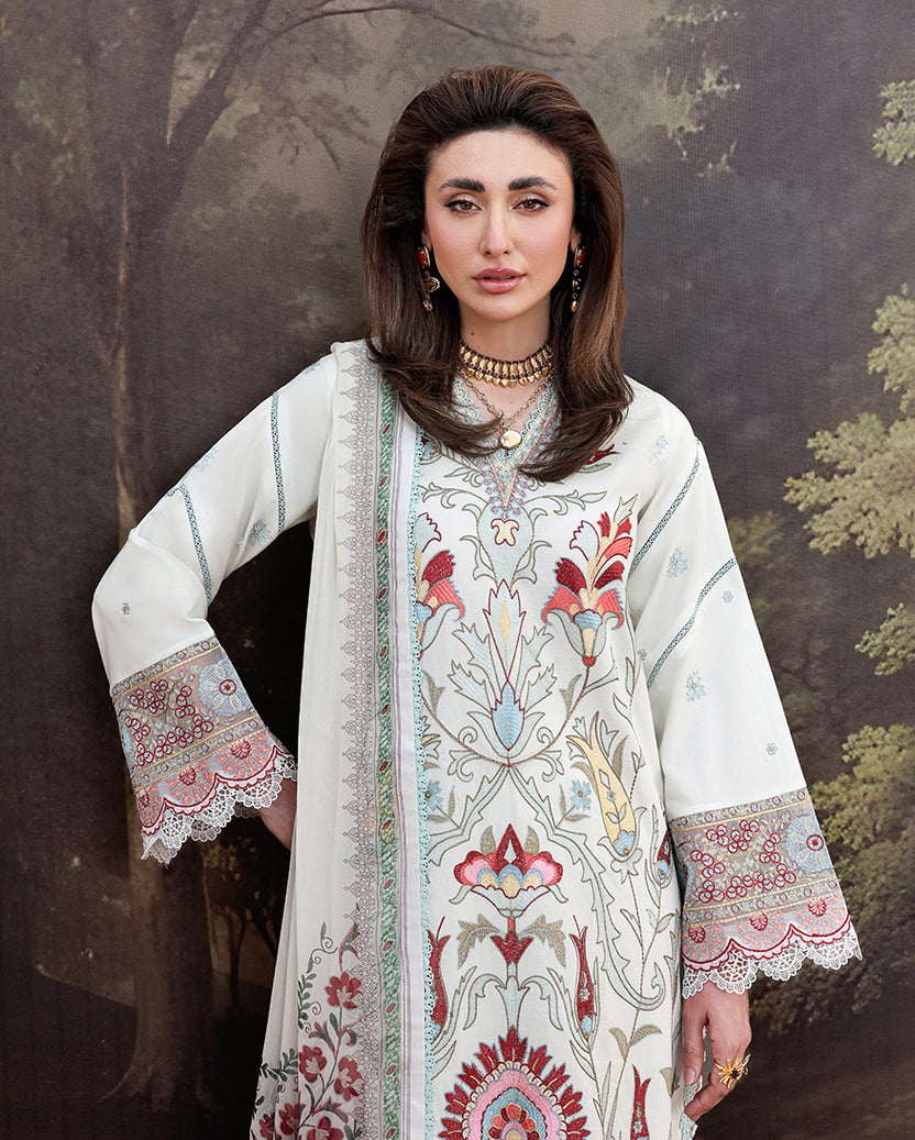 Roheenaz | Floral Reverie Luxury Lawn | Lunar Glow