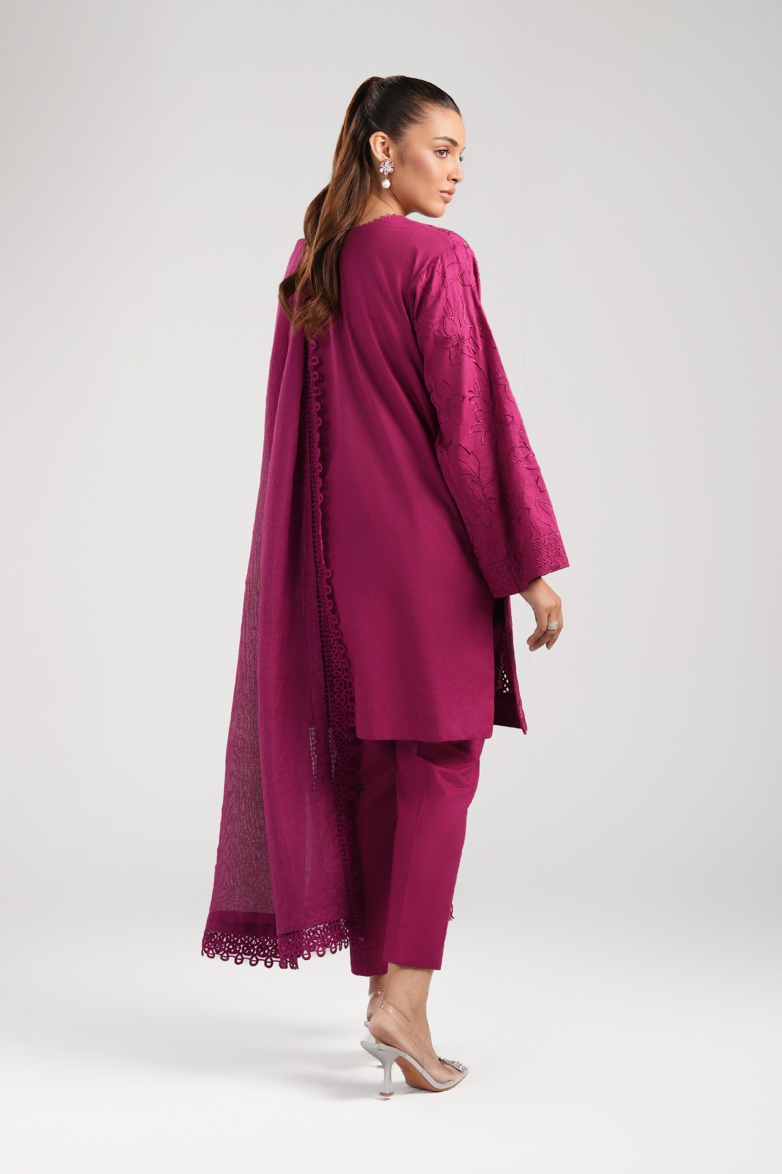 Maria B | Basics RTW | 3 Pc Embroidered Dobby Suit | MB-CS25-138